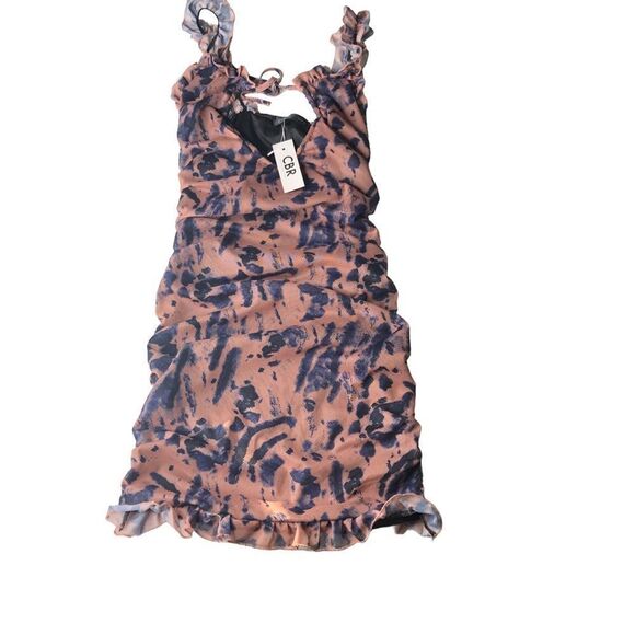 🎉CBR Tie Dye Ruched Dress Sz S - Picture 2 of 4